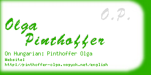 olga pinthoffer business card